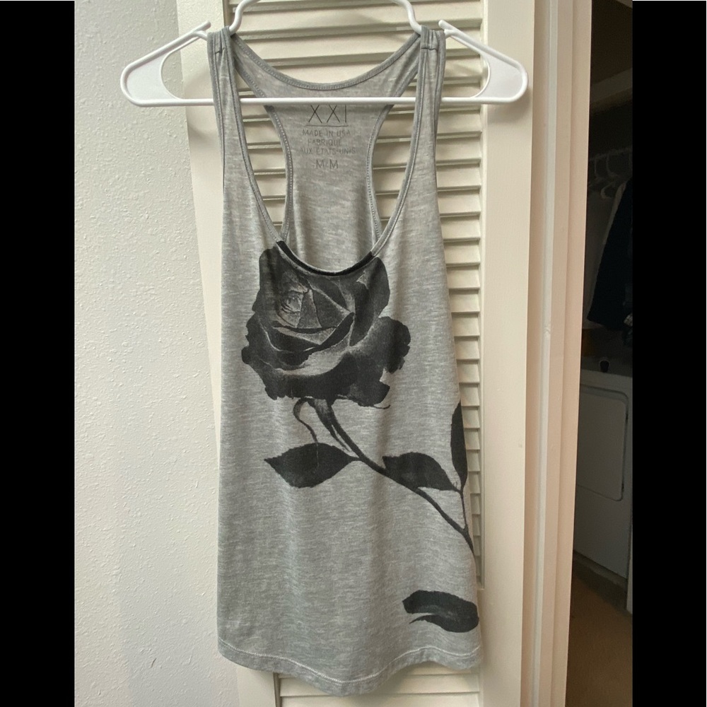 🩶🖤Forever 21 • gray tank top • M • EUC